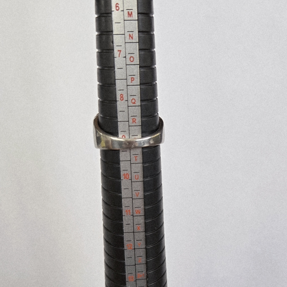 Men's Silver Square CZ Ring - Picture 6 of 8